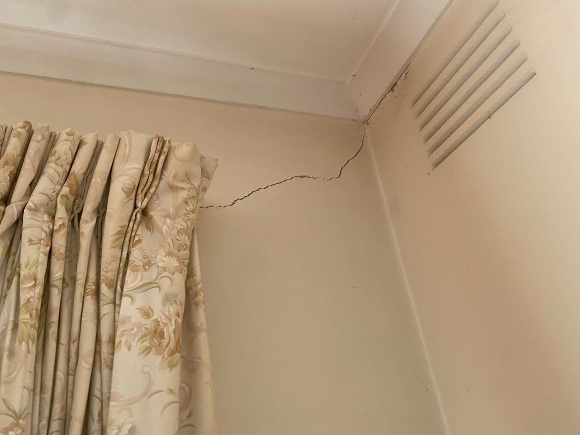 Crack from Window to corner of ceiling