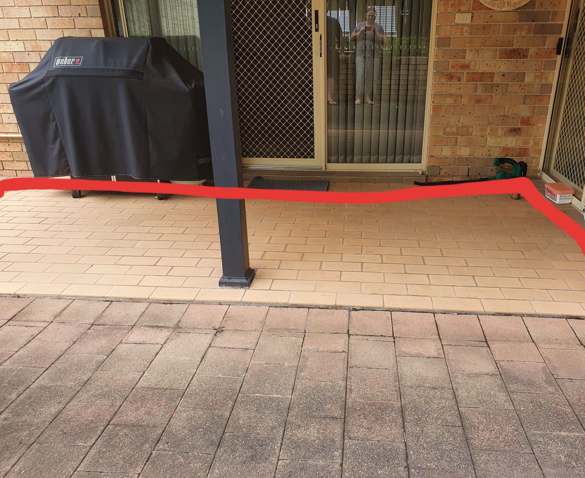 Existing tiled verandah on slab
