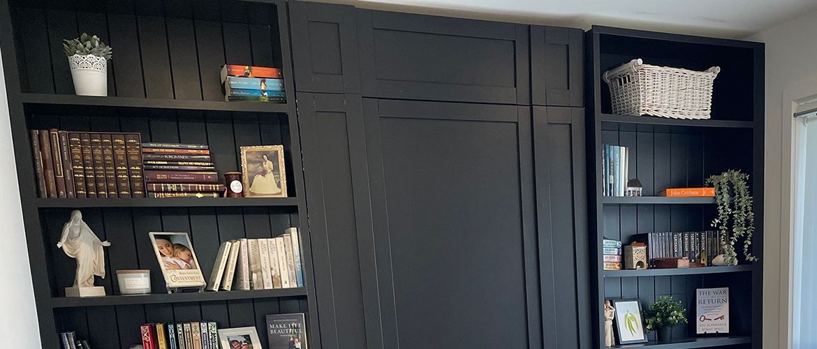 Bookcases turned into built-in fireplace.JPG