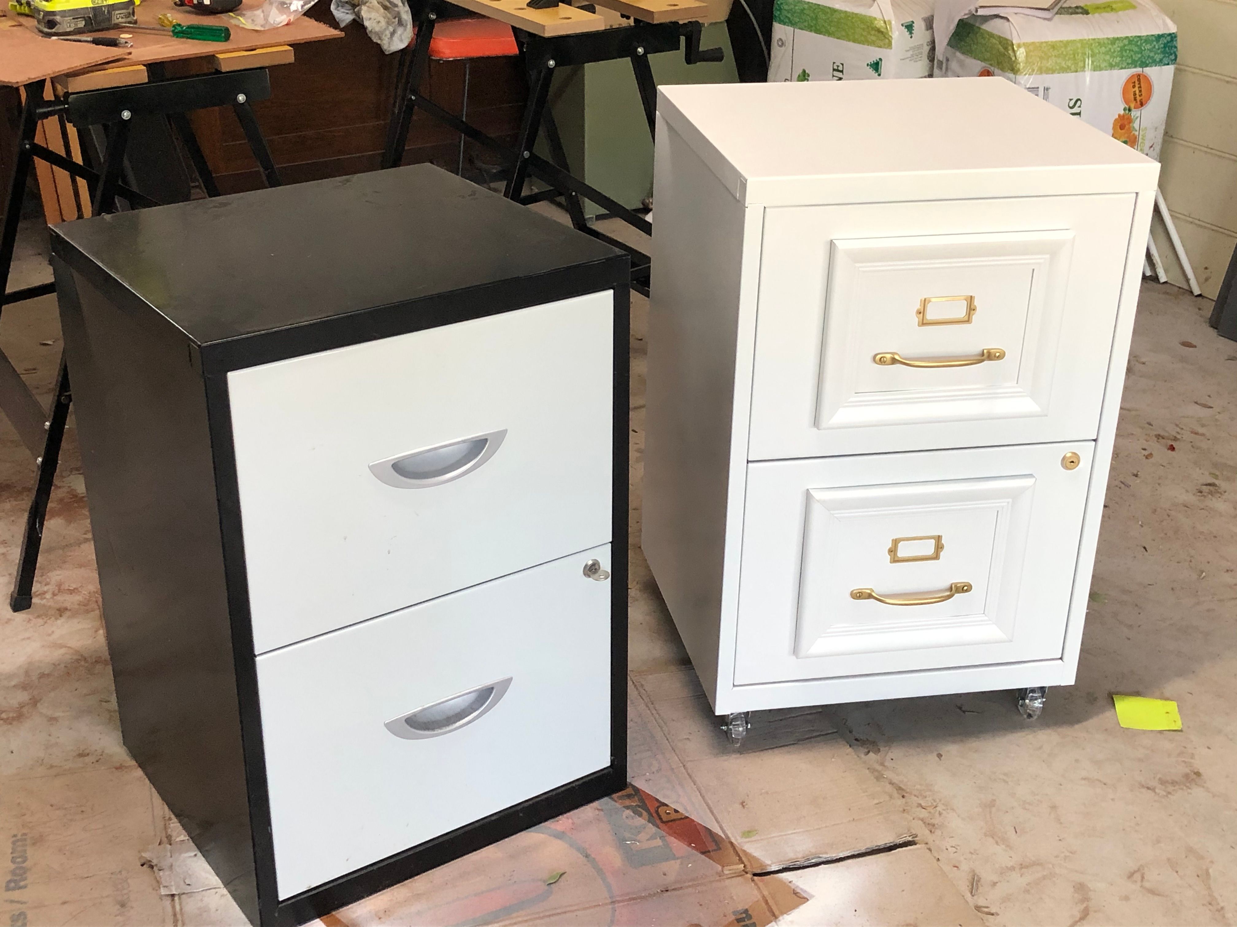 Desk made with upcycled filing Bunnings community