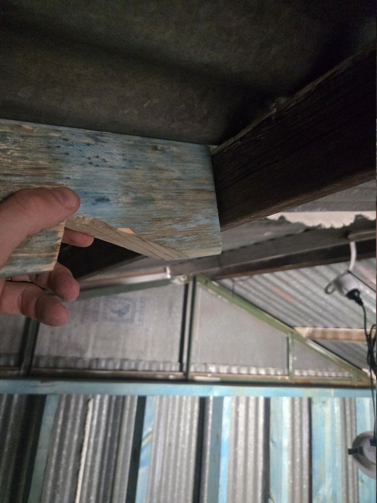 Following line of roof and significant blocking