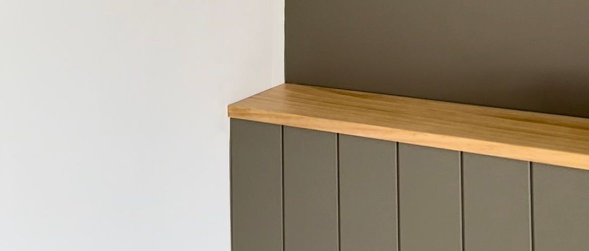 Bedroom picture ledge with VJ panel wall.jpeg