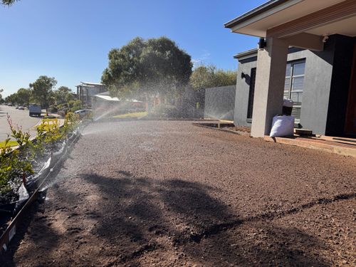 Spray coverage at first