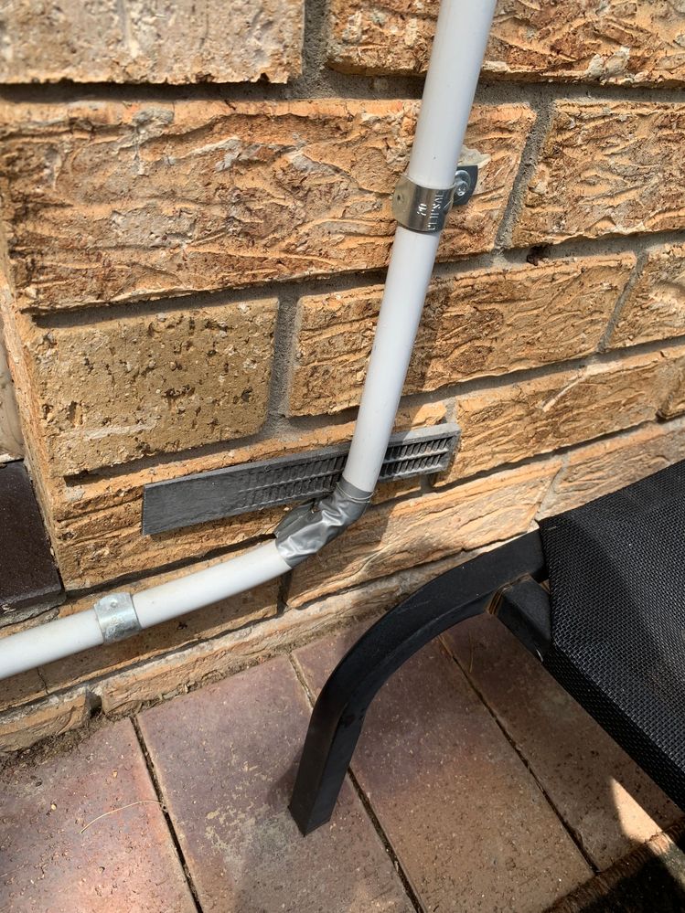 The image is sideways XP. The tape and spacer are just there to try and keep it in place.