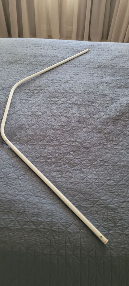 Photo of corner shower rail