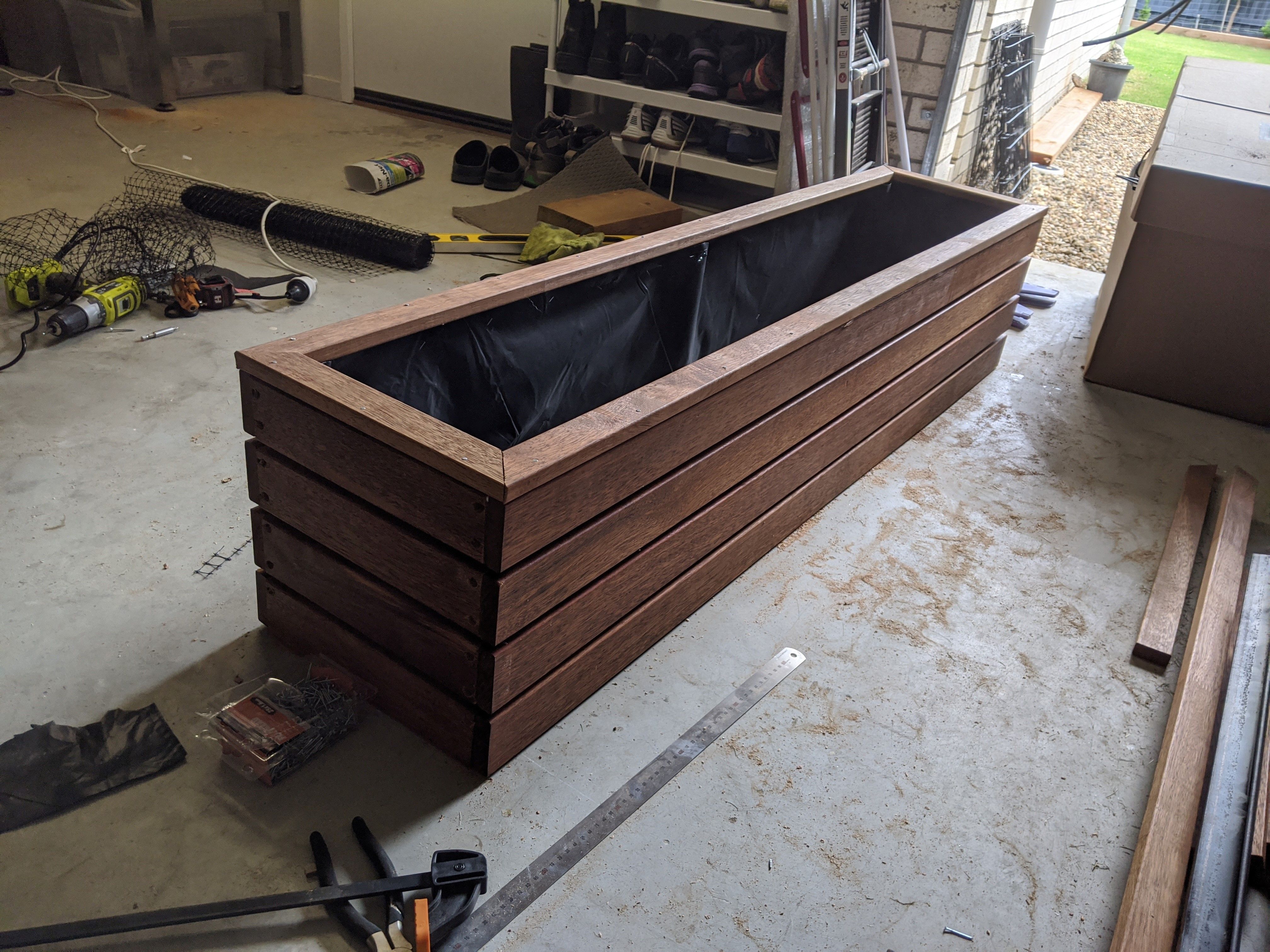 Merbau Planter Boxes And Vertical Vegie, Wooden Plant Boxes Bunnings