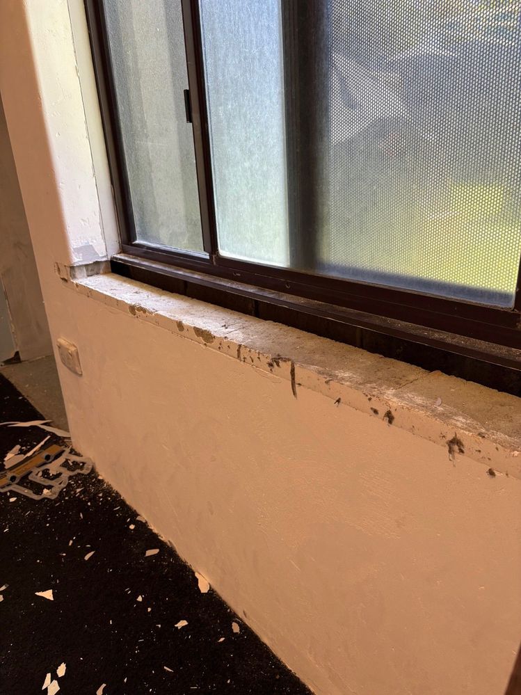 Gap under the window frame