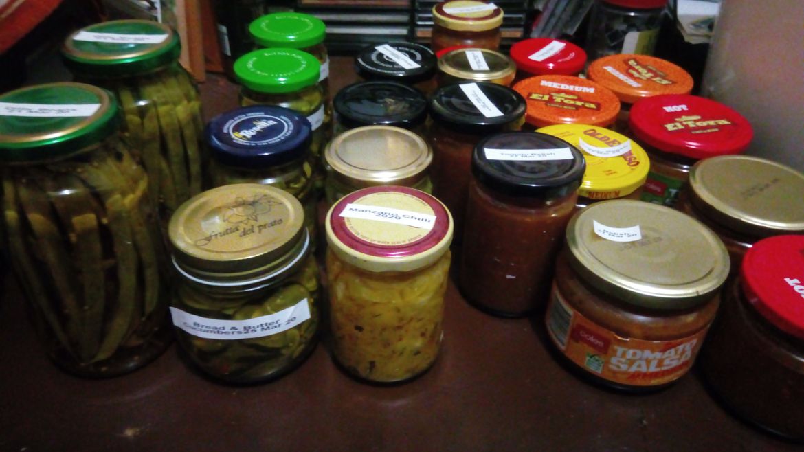 Dilly beans, pickled cucumber, pickled Manzano chilli, tomato relish