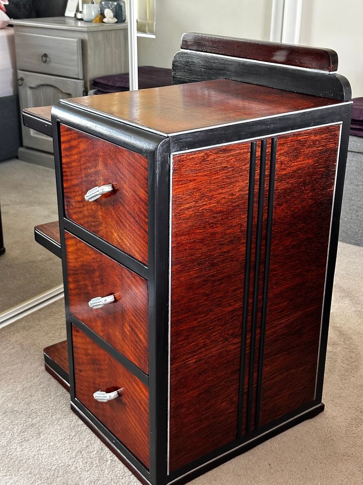 Upcycled 1930’s dresser into a bedside table