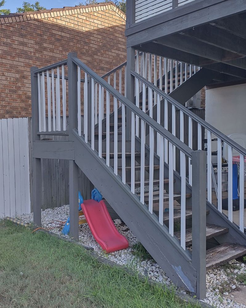 the entire staircase