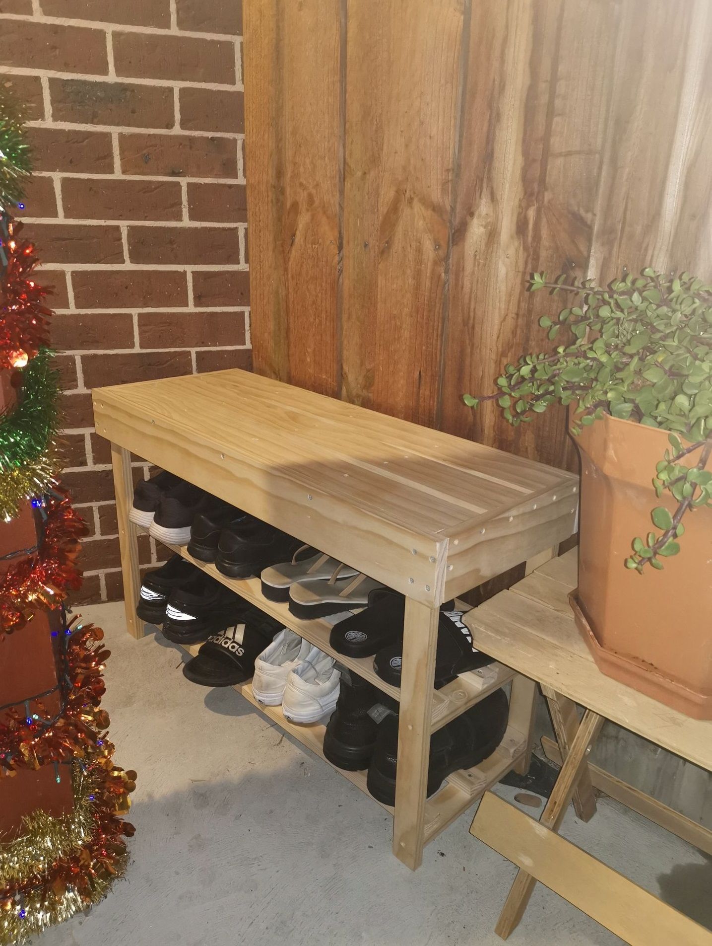 DIY shoe rack with bench Bunnings community