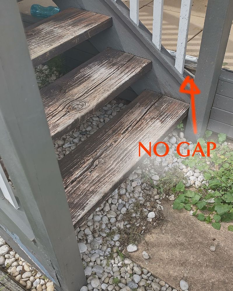 This is how the bottom step is built. view from the side