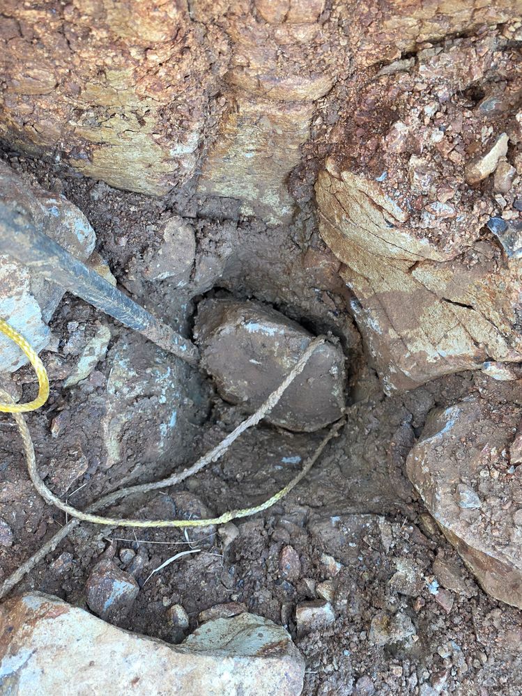 one of many rocks the step before