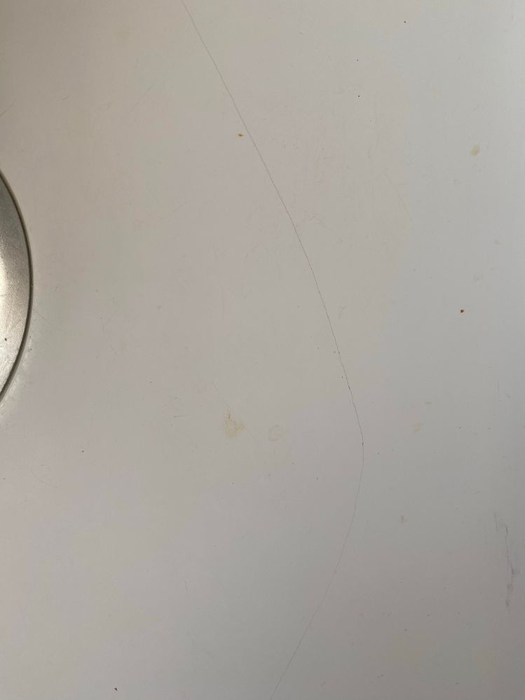 crack in polymarble basin