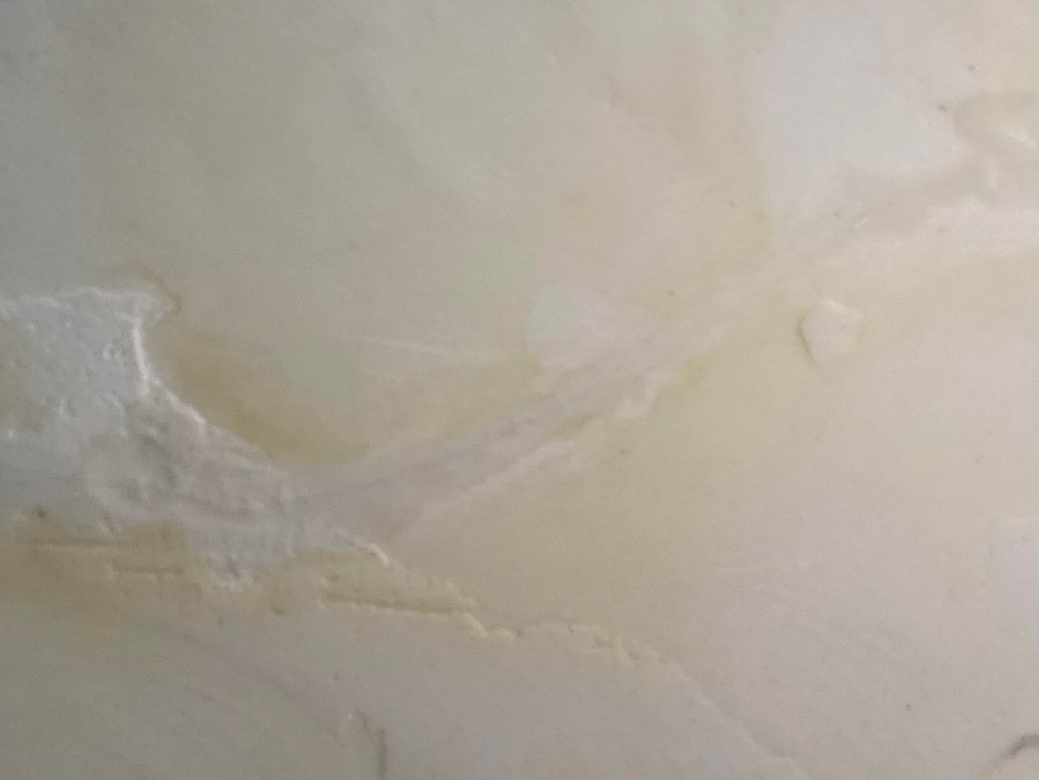 basin underside - wet