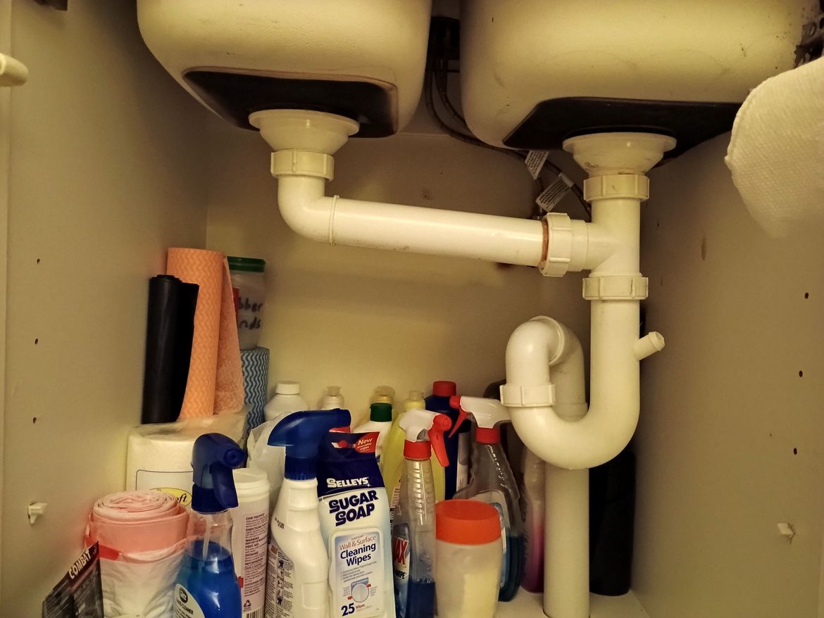 pipes under sink
