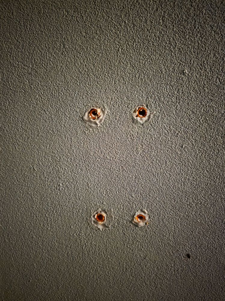 Holes after patched with Liquid nails exterior