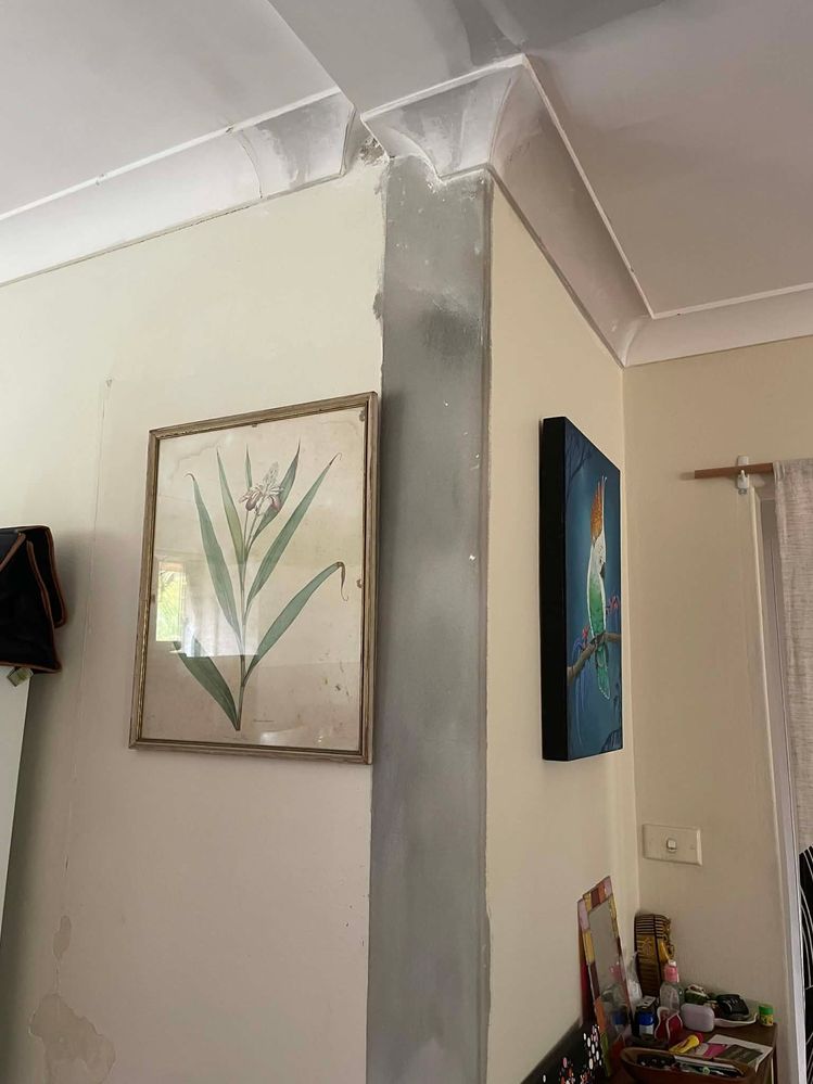 patched up wall work