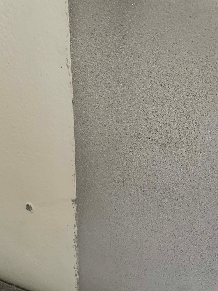 very grainy material- some cracks