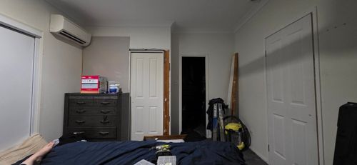 View of the Ensuite once the wall was up