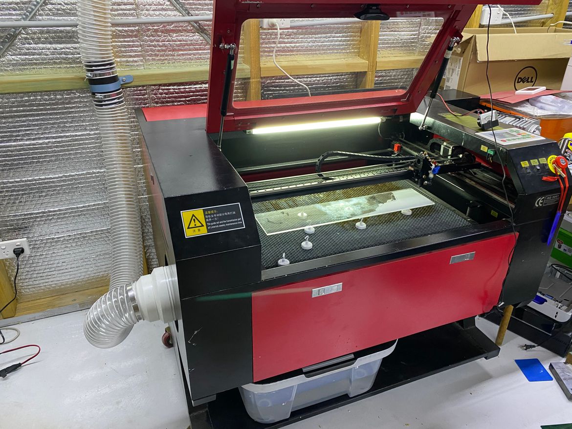 Laser Cutter In its new home