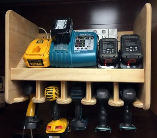 One of Wayne's most popular projects: a drill charging station.
