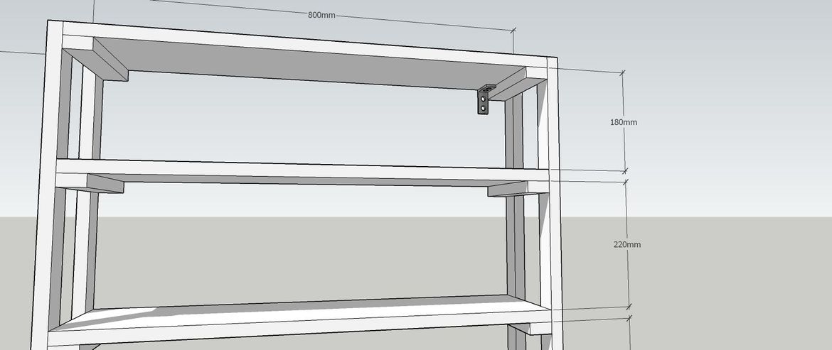 top shelf must be screwed securely with angle bracket to top shelf and back wall