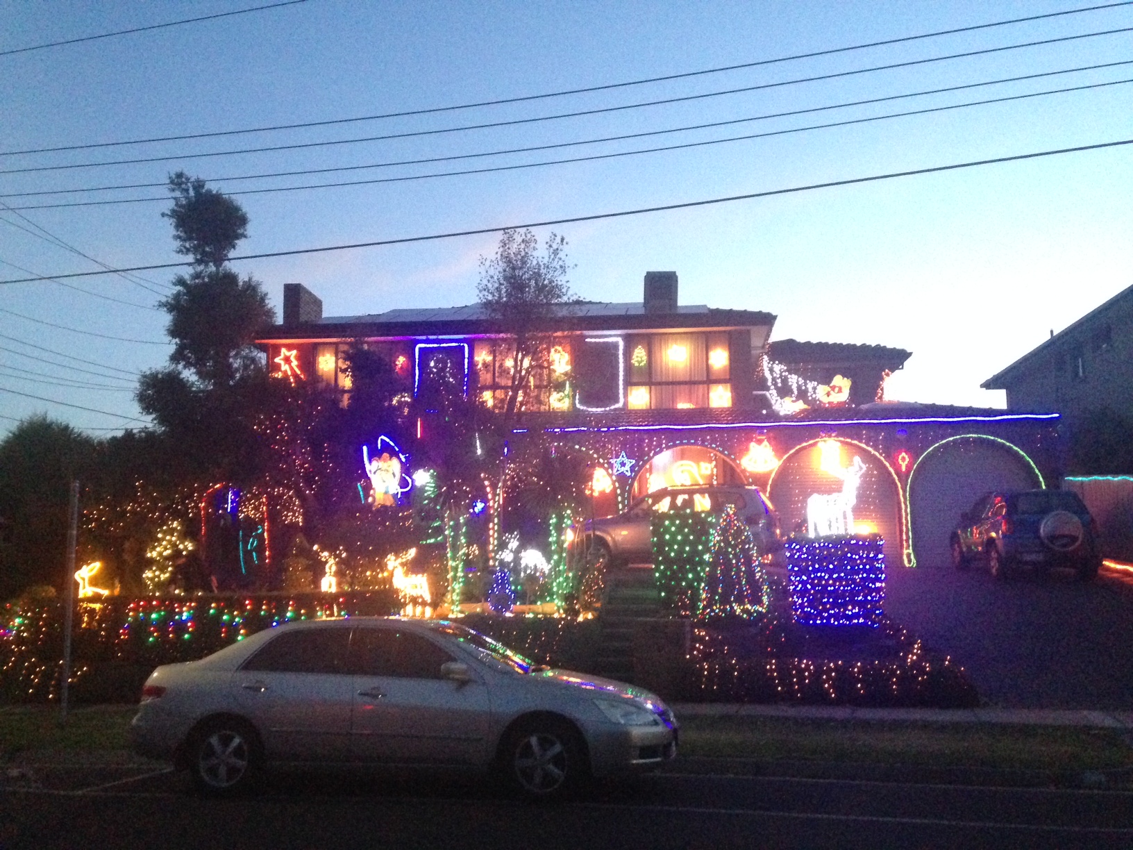 Putting up festive lights Bunnings community