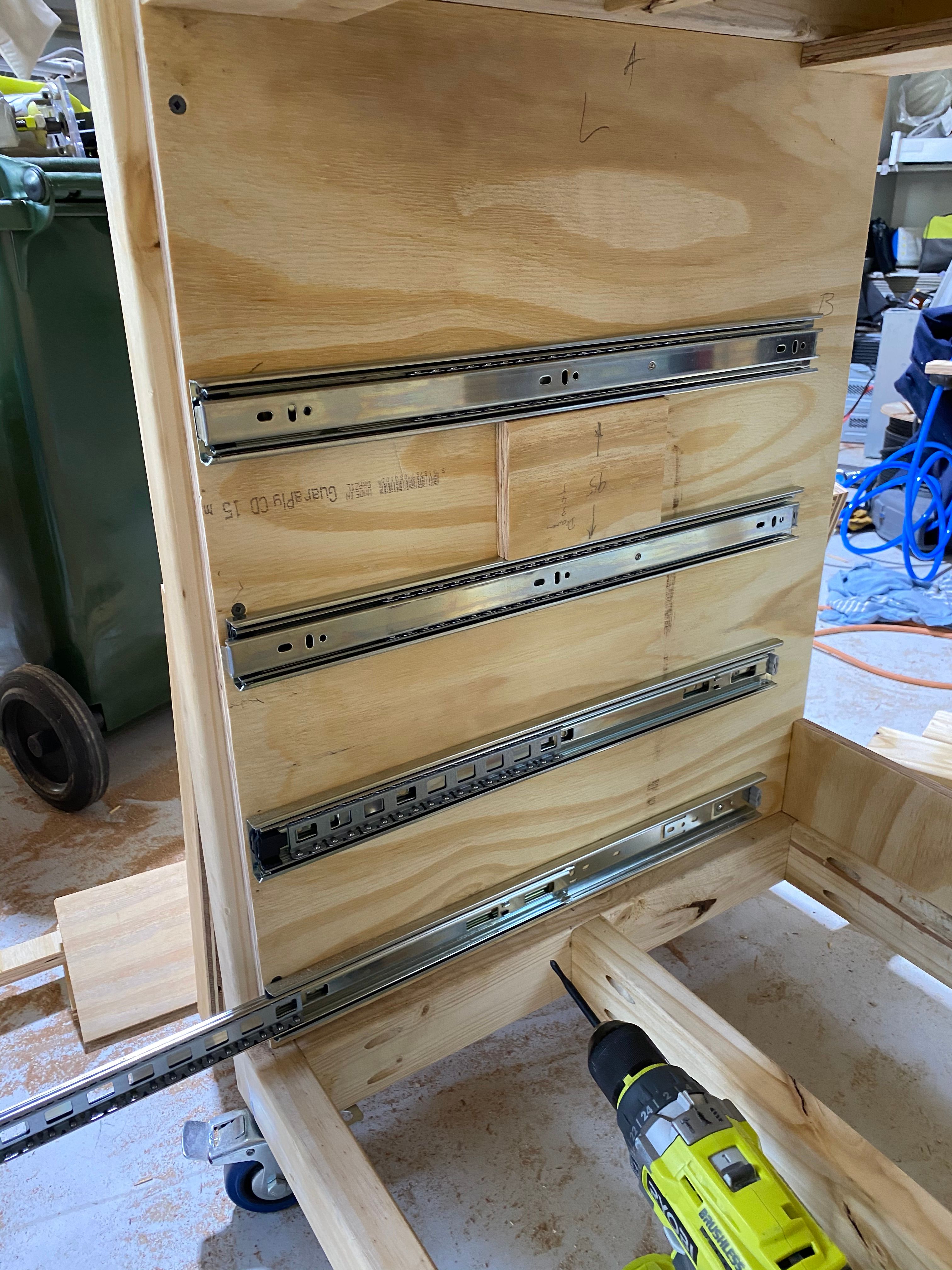 Mobile CNC router workbench with drawers Bunnings community