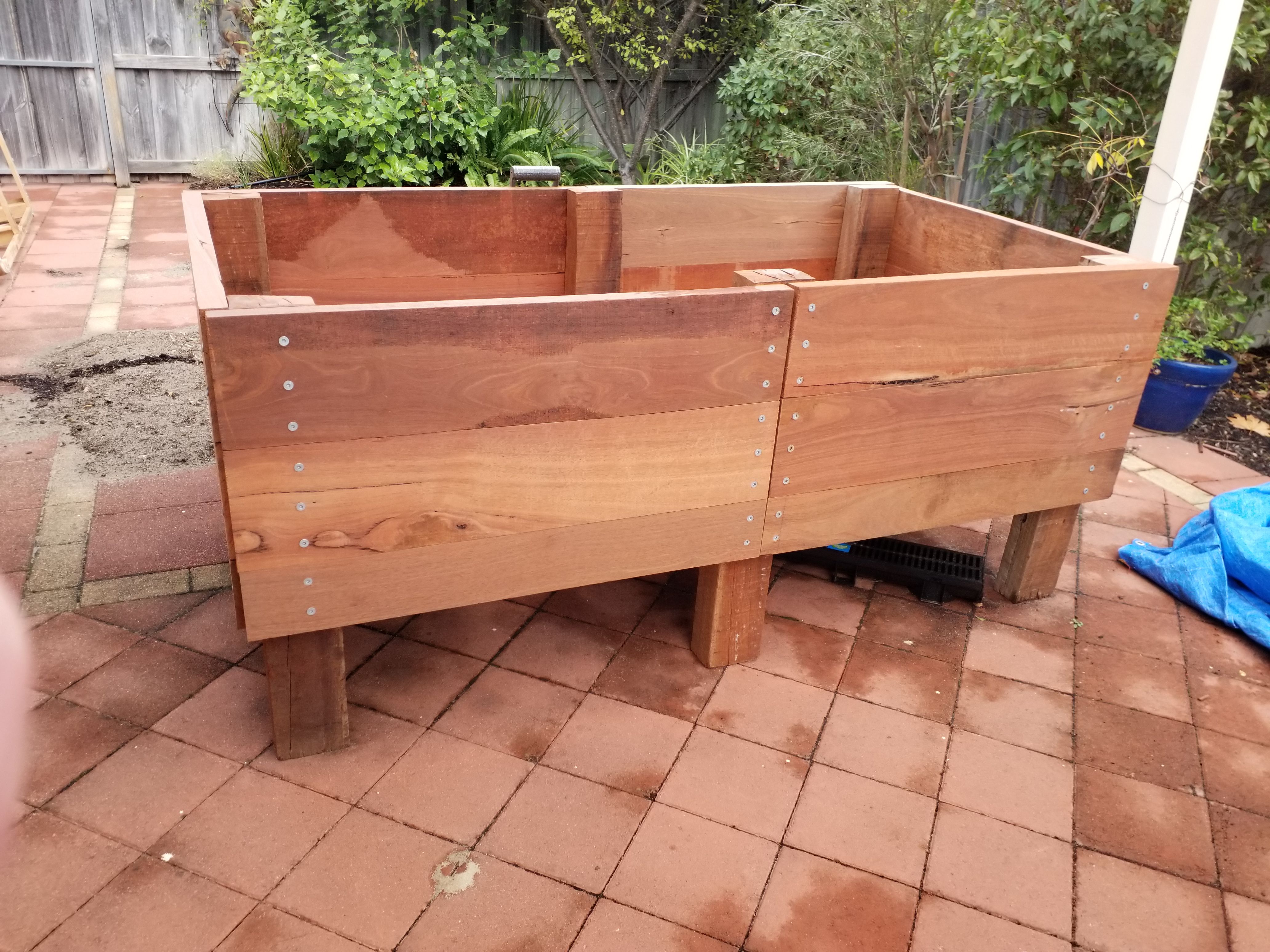 Elevated garden bed in Jarrah Bunnings community