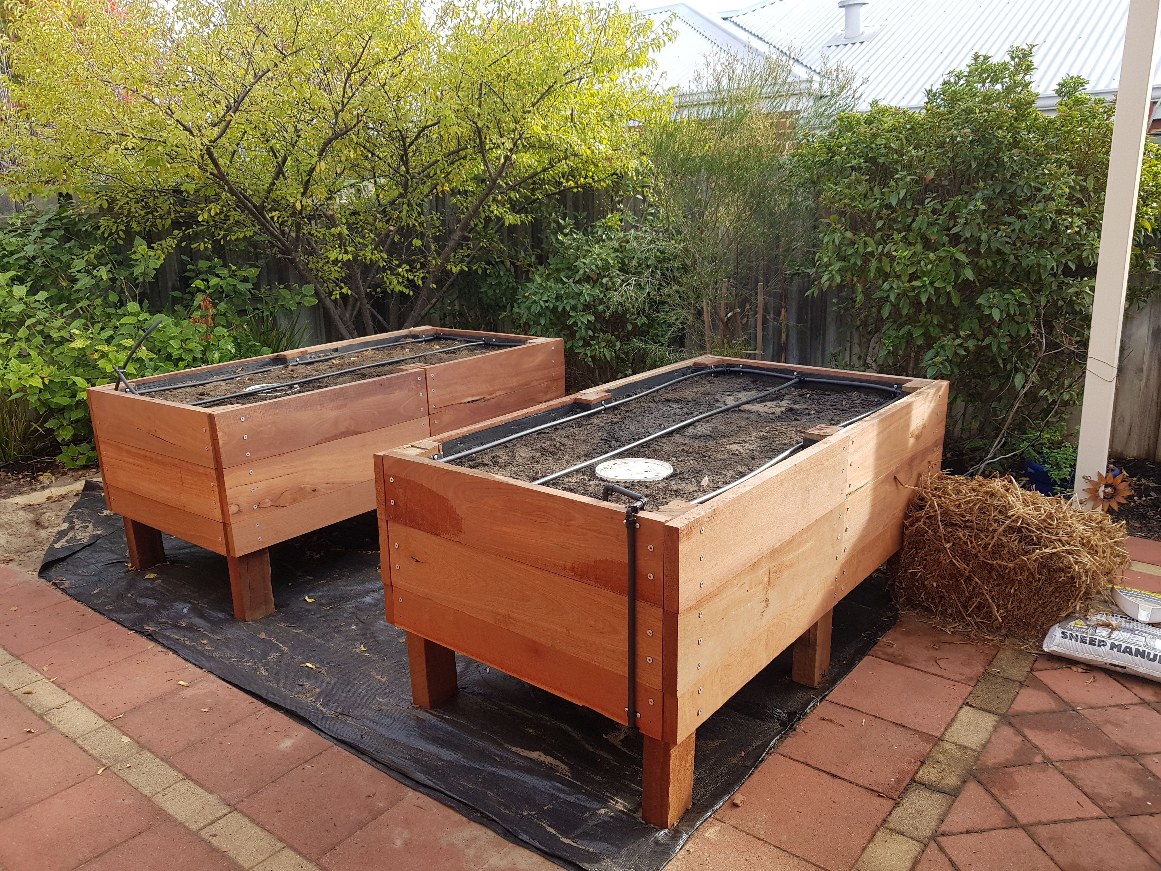 Elevated garden bed in Jarrah Bunnings community