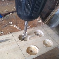 3.5 Pre-drill timber for coach screws..jpg