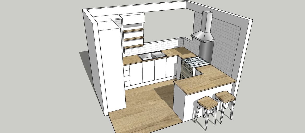 Lets pretend your old doors disapeared in the whiteness of your kitchen.