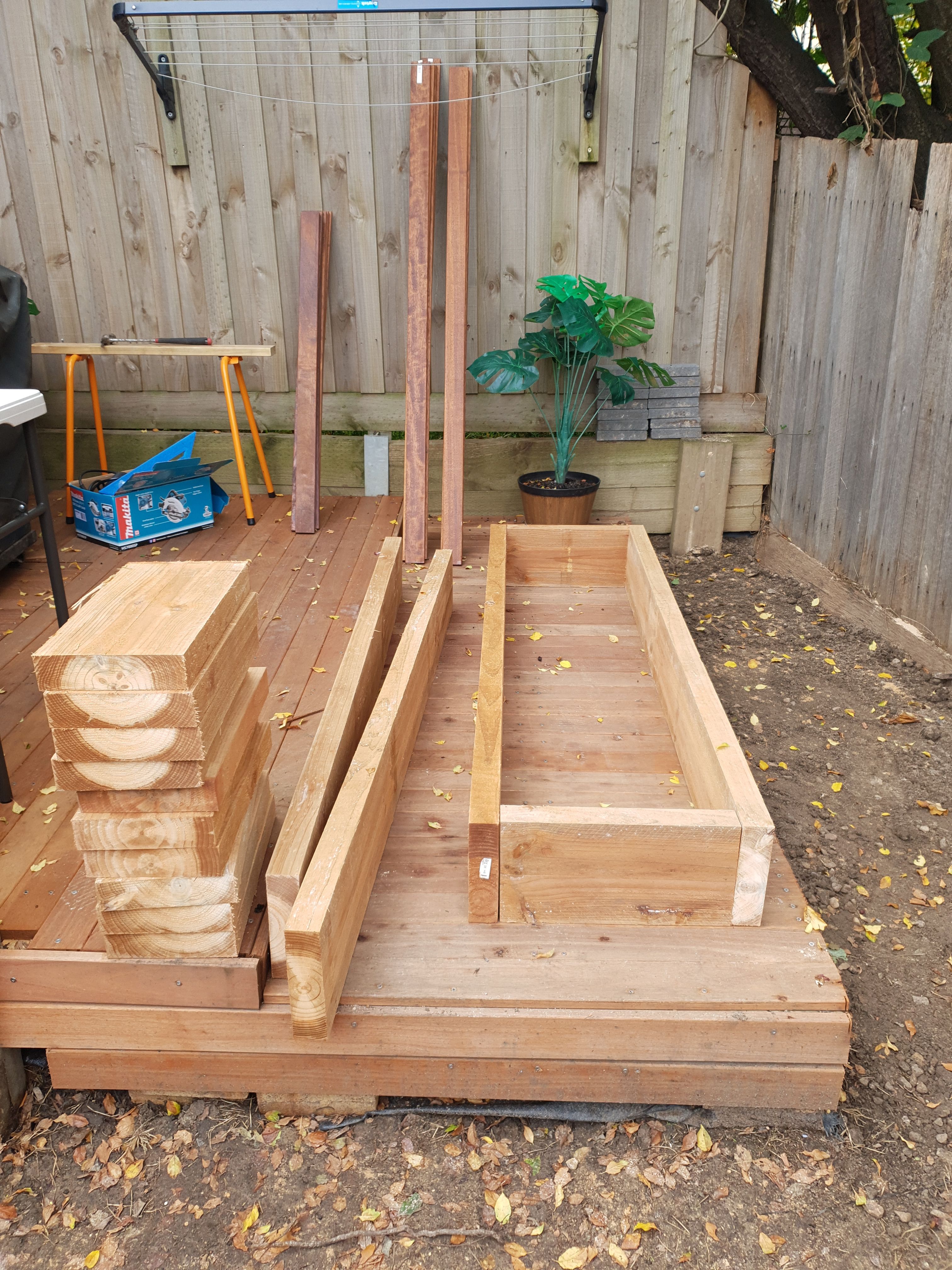 Merbau raised garden bed Bunnings community