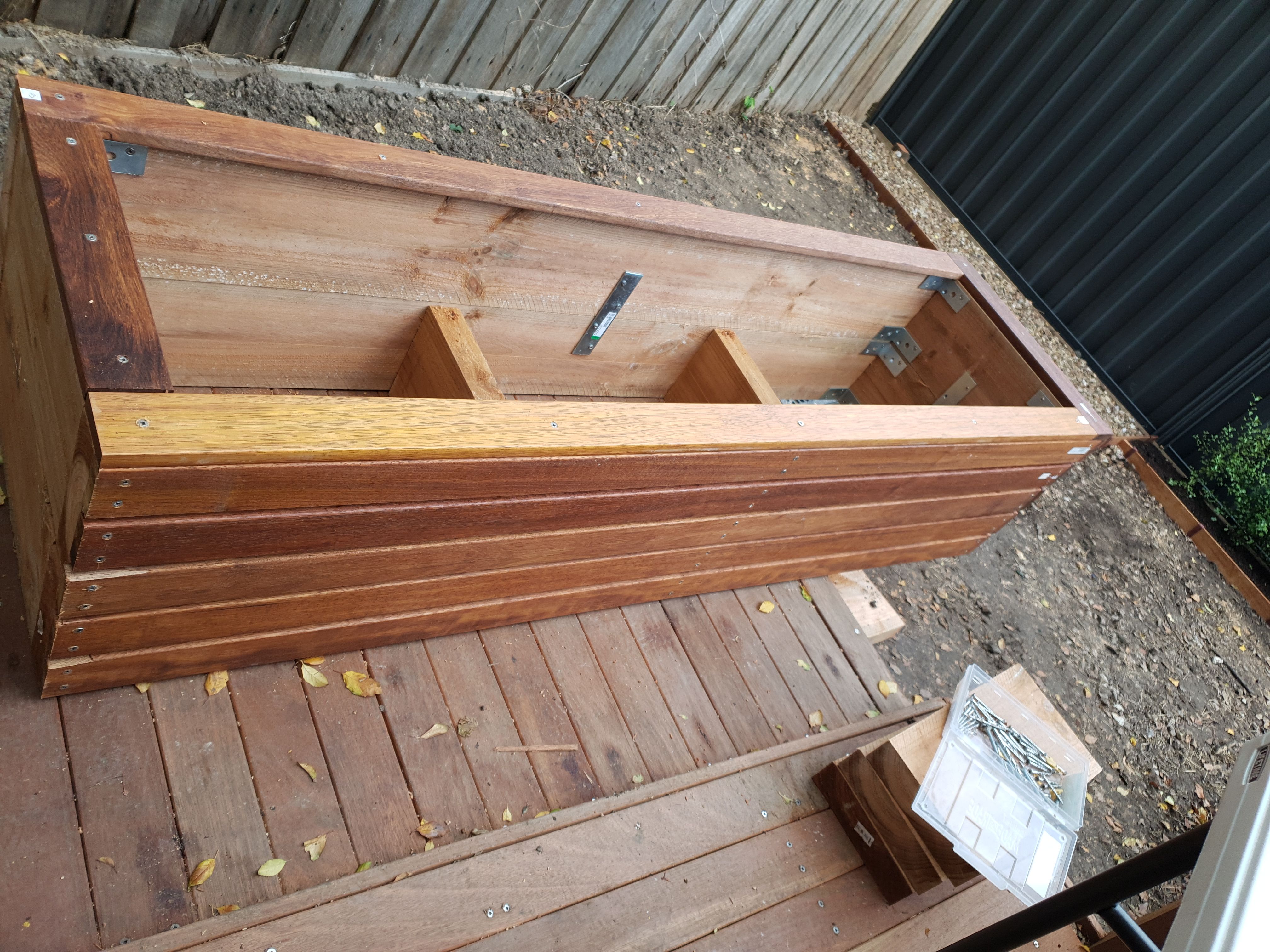 Merbau raised garden bed Bunnings community
