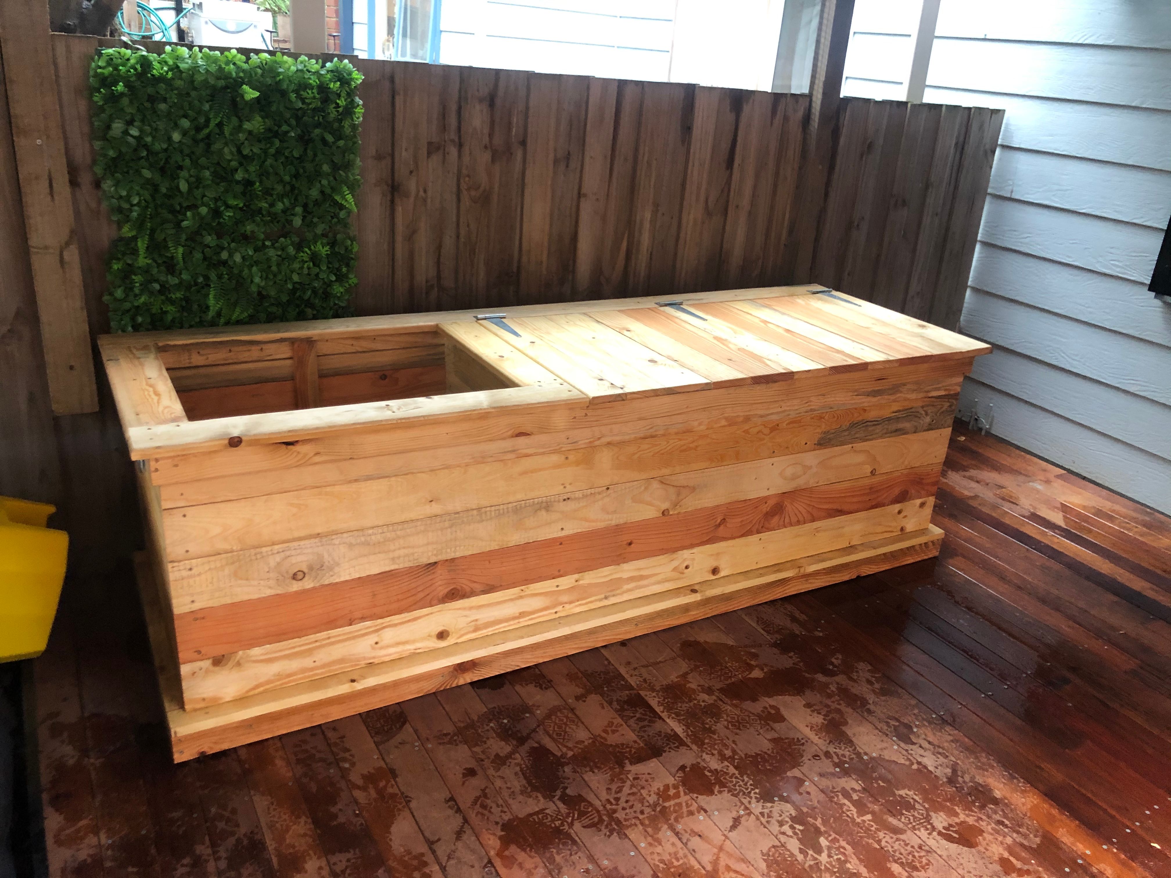 Large Outdoor Bench Seat With Storage, Outdoor Bench Seat With Storage Bunnings