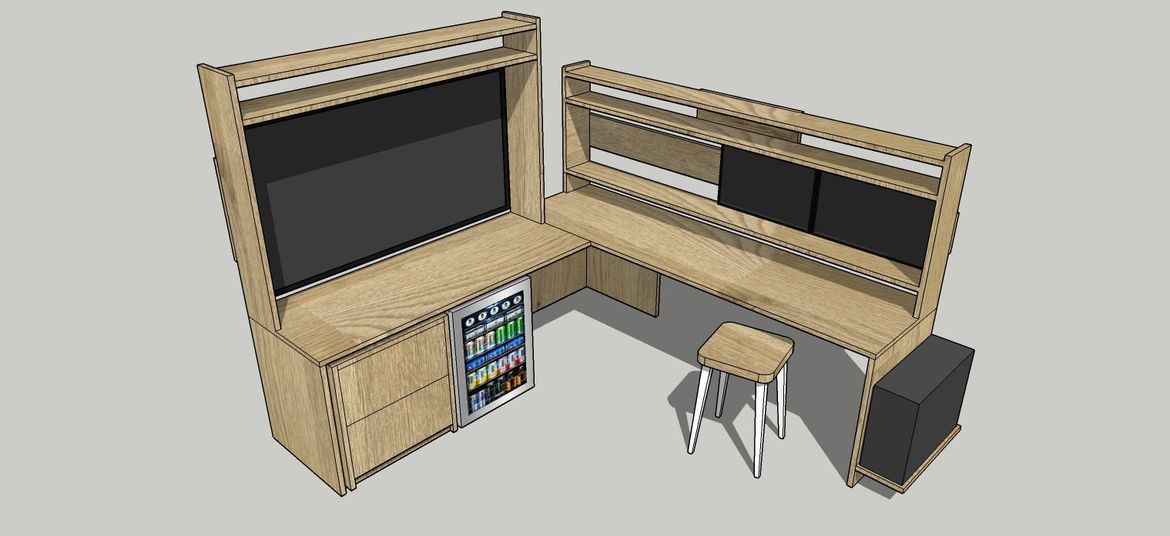 See that filing cabinet? More like a snacks cabinet. Beech laminate panel? Yes!