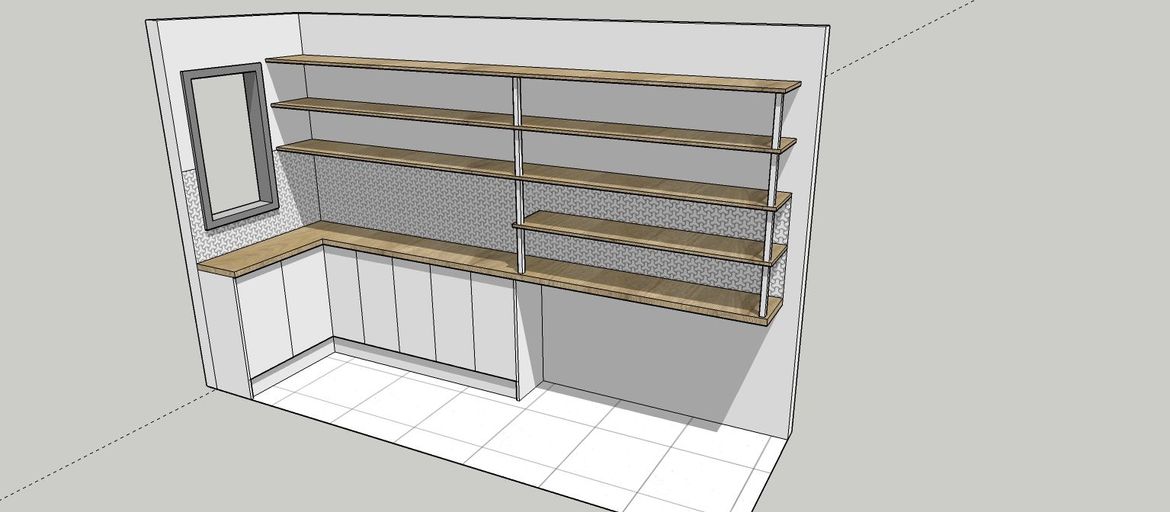 Suggested pantry layout,but final layout is at your discretion.