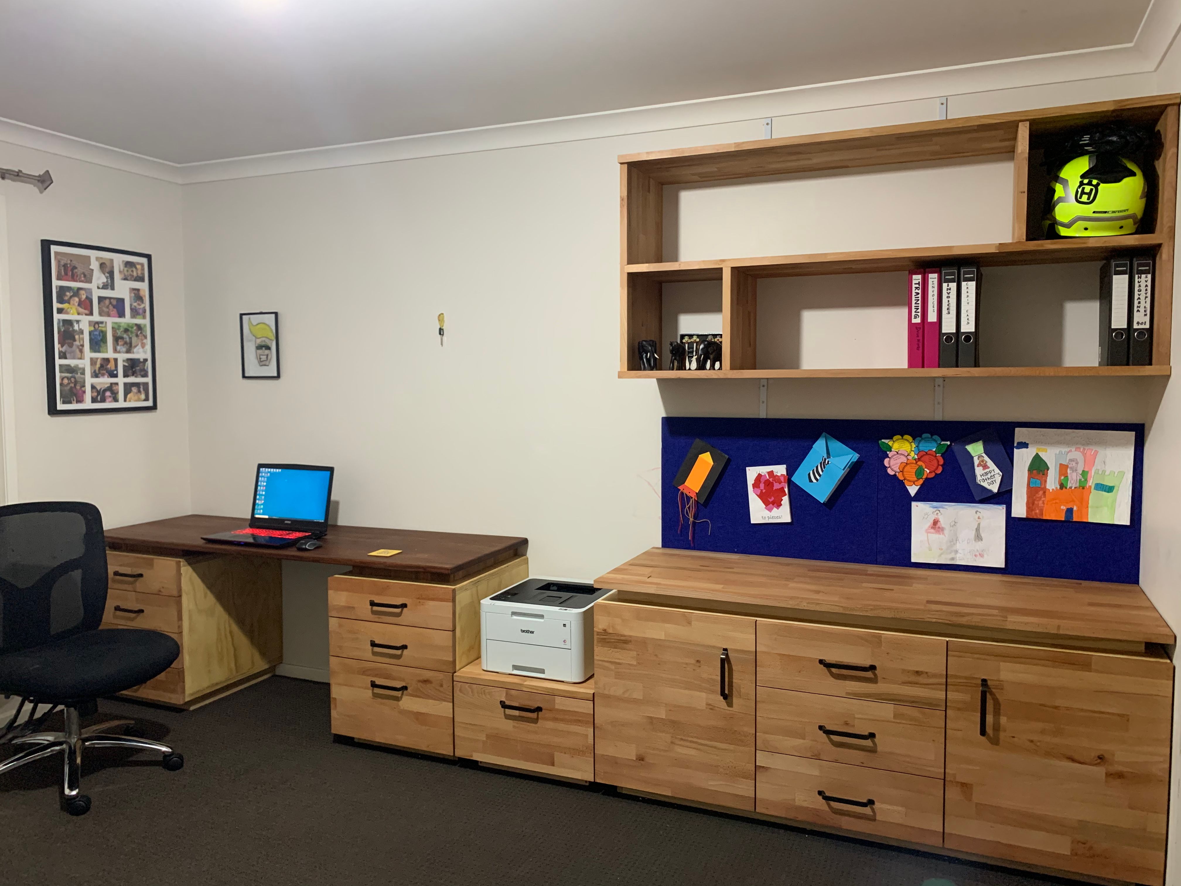 Study desk with project panels Bunnings community