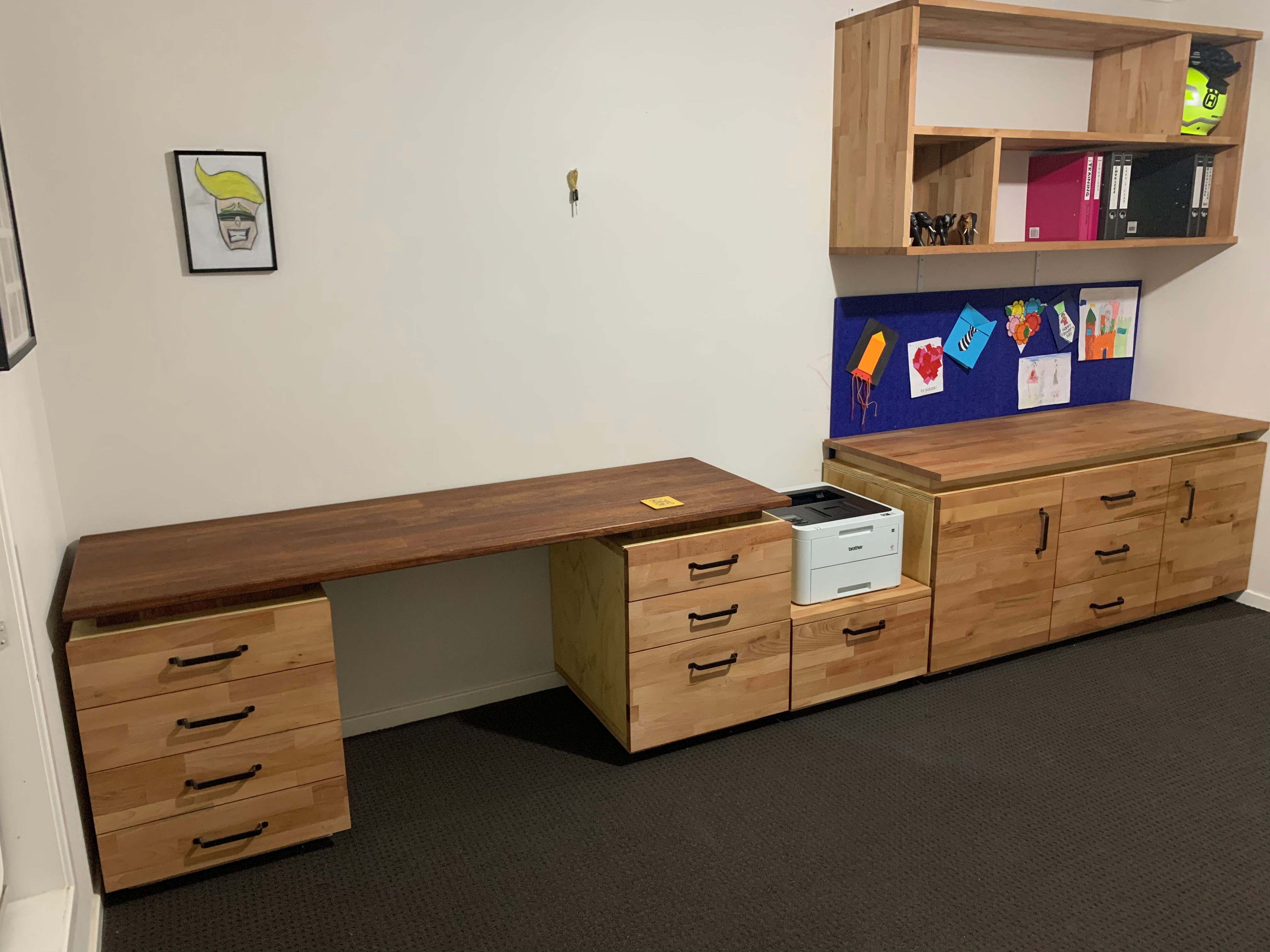 Study desk with project panels Bunnings community