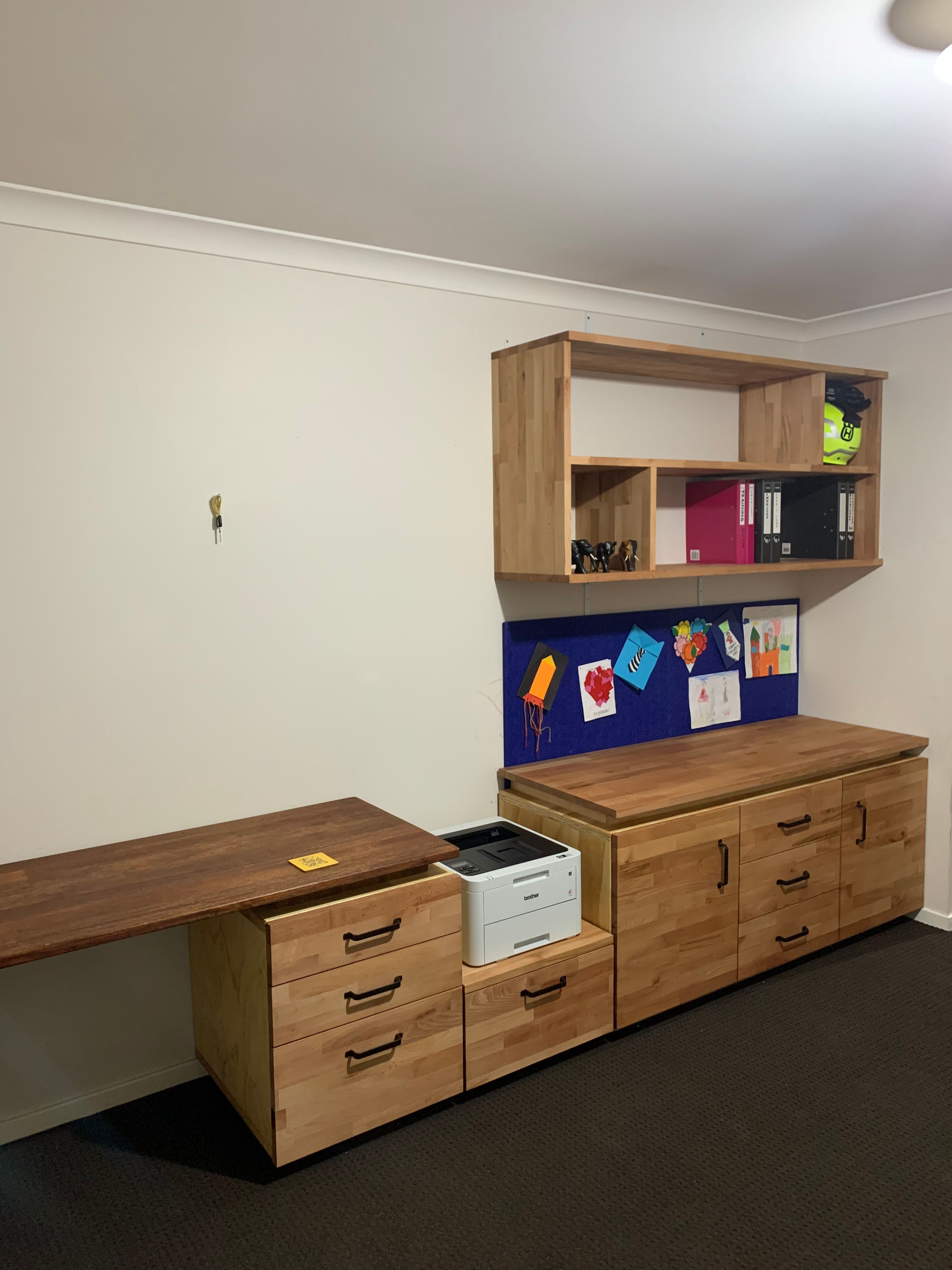 Study desk with project panels Bunnings community