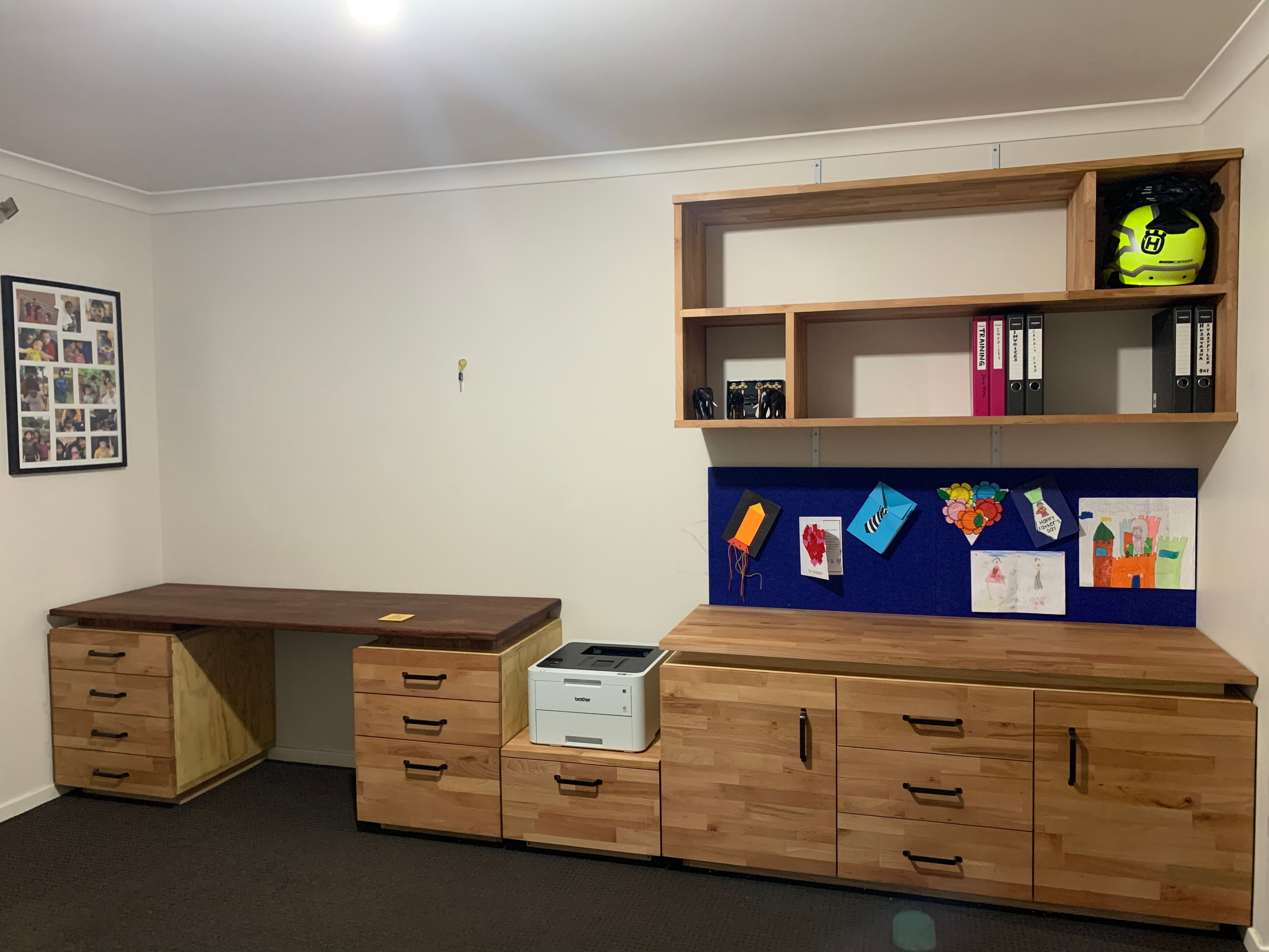 Study desk with project panels Bunnings community