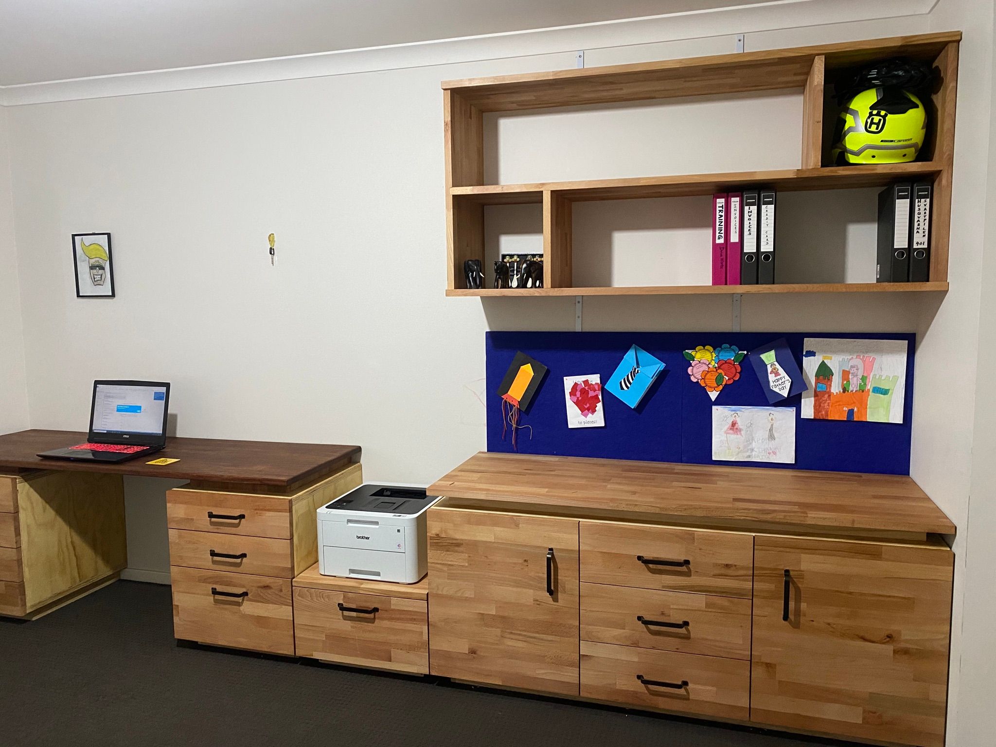 Study desk with project panels Bunnings community