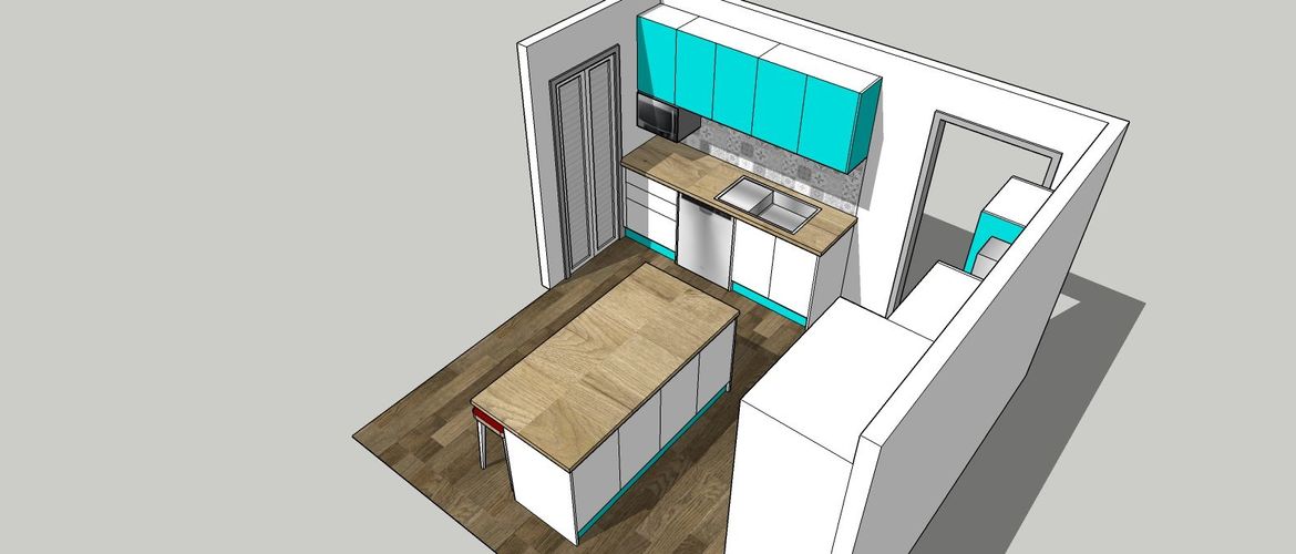 Just in case your wondering the island is 1.8 meters long