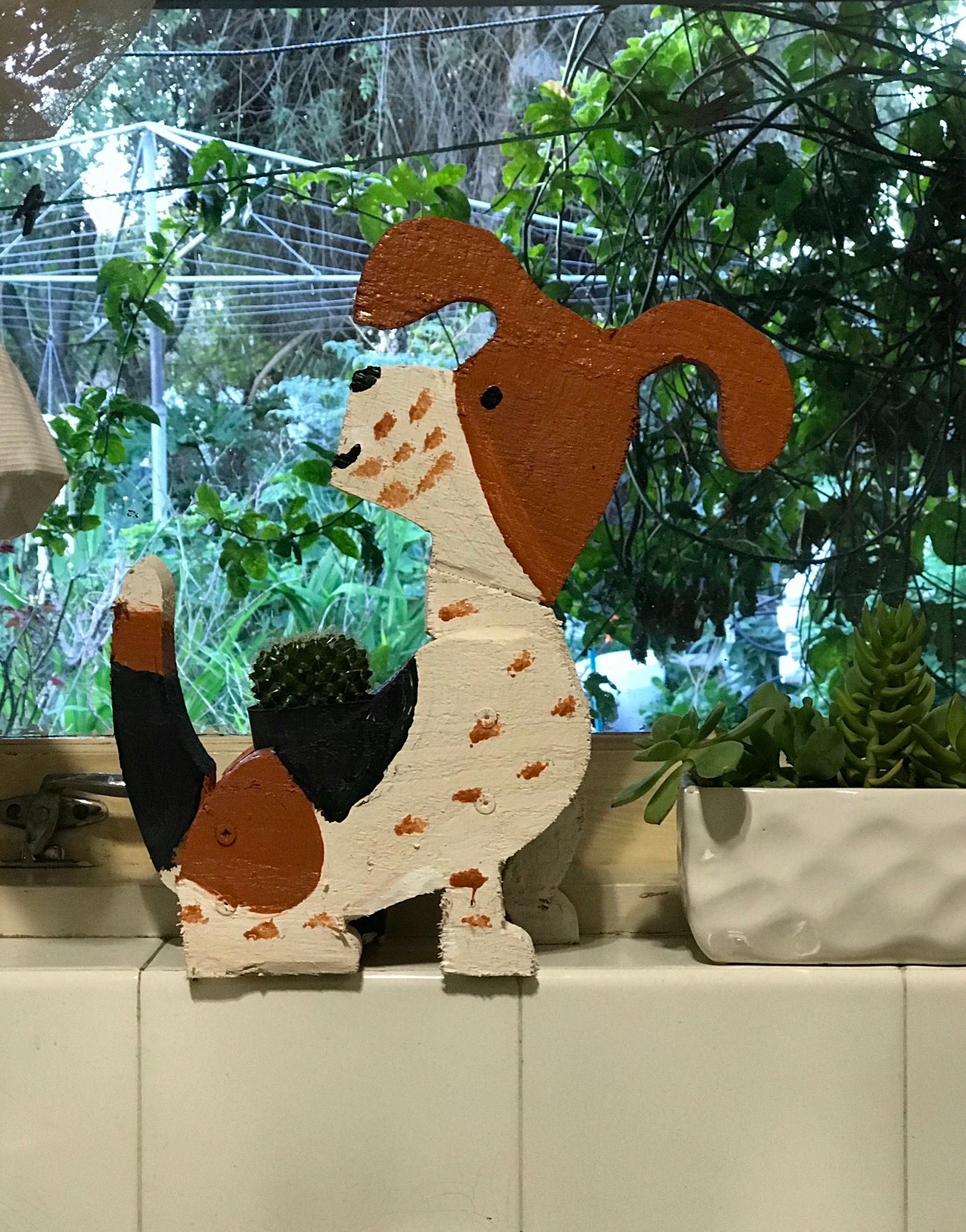 Turned kids animal drawings into planter... Bunnings community