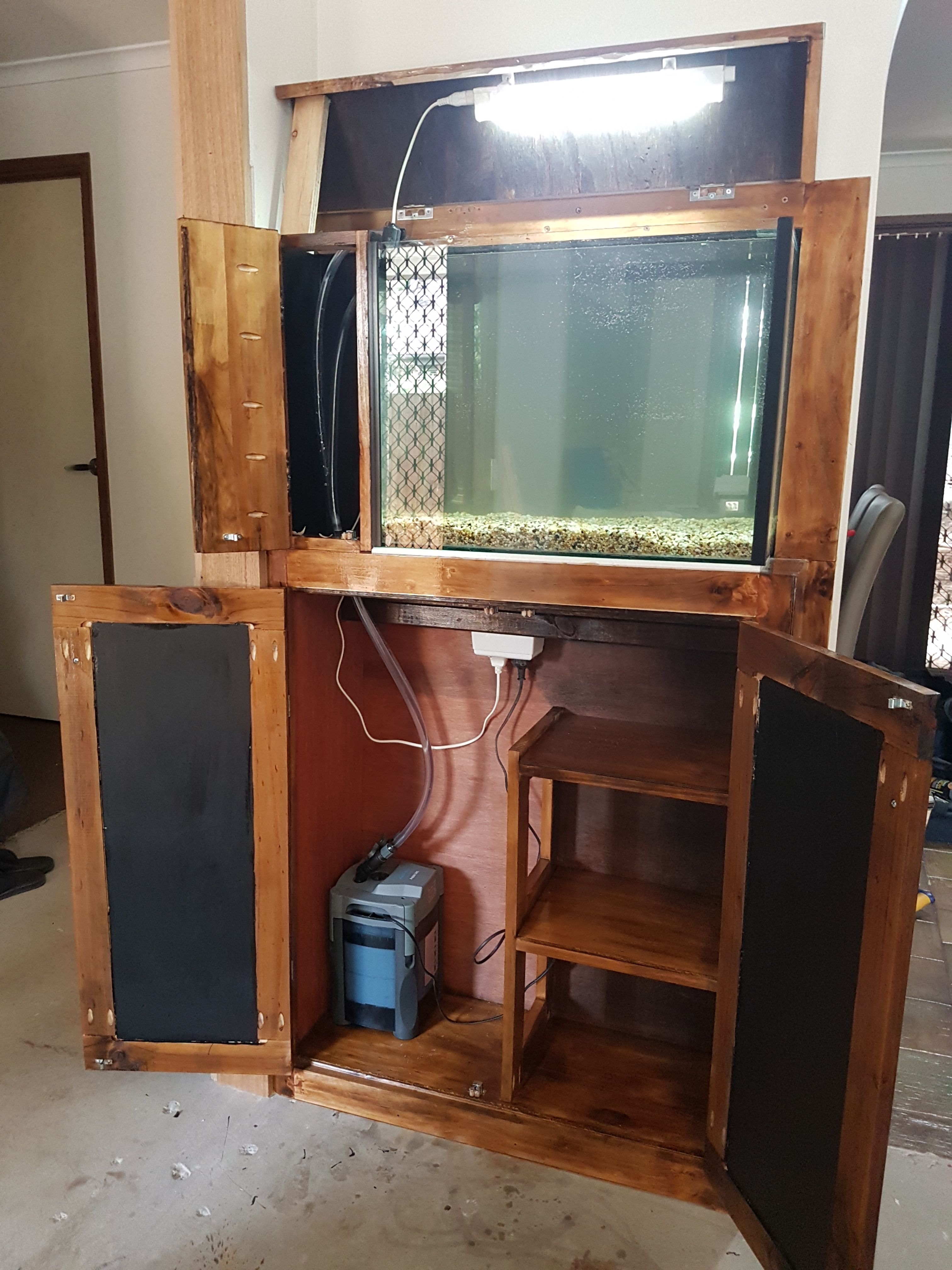 Fish tank through the wall Bunnings community