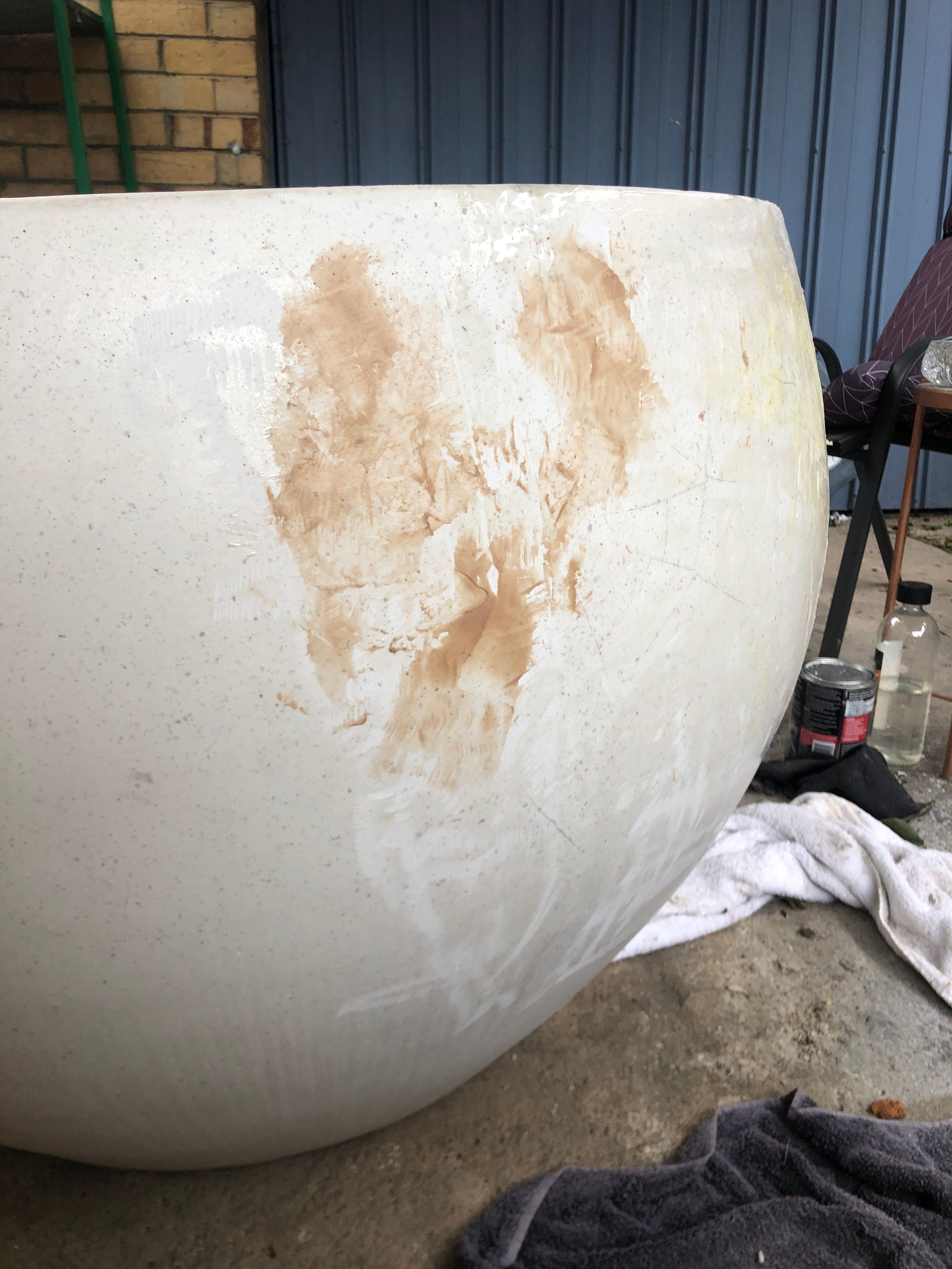 Solved How do you sand a fibreglass pot repaire... Bunnings