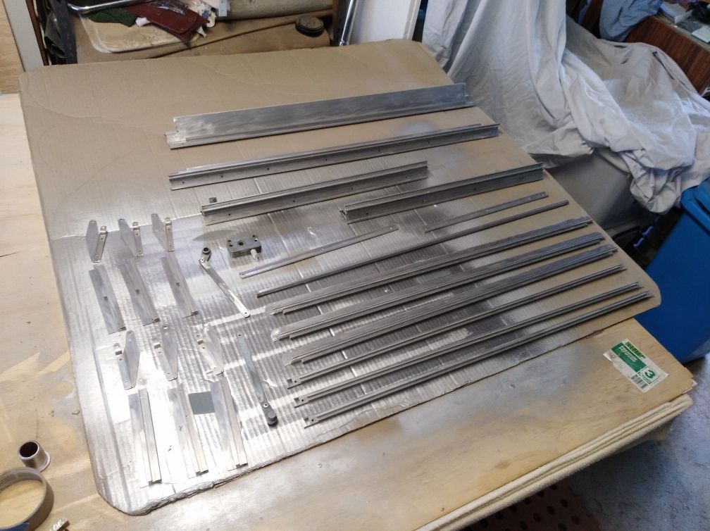 Completely disassembled, cleaned and ready for painting