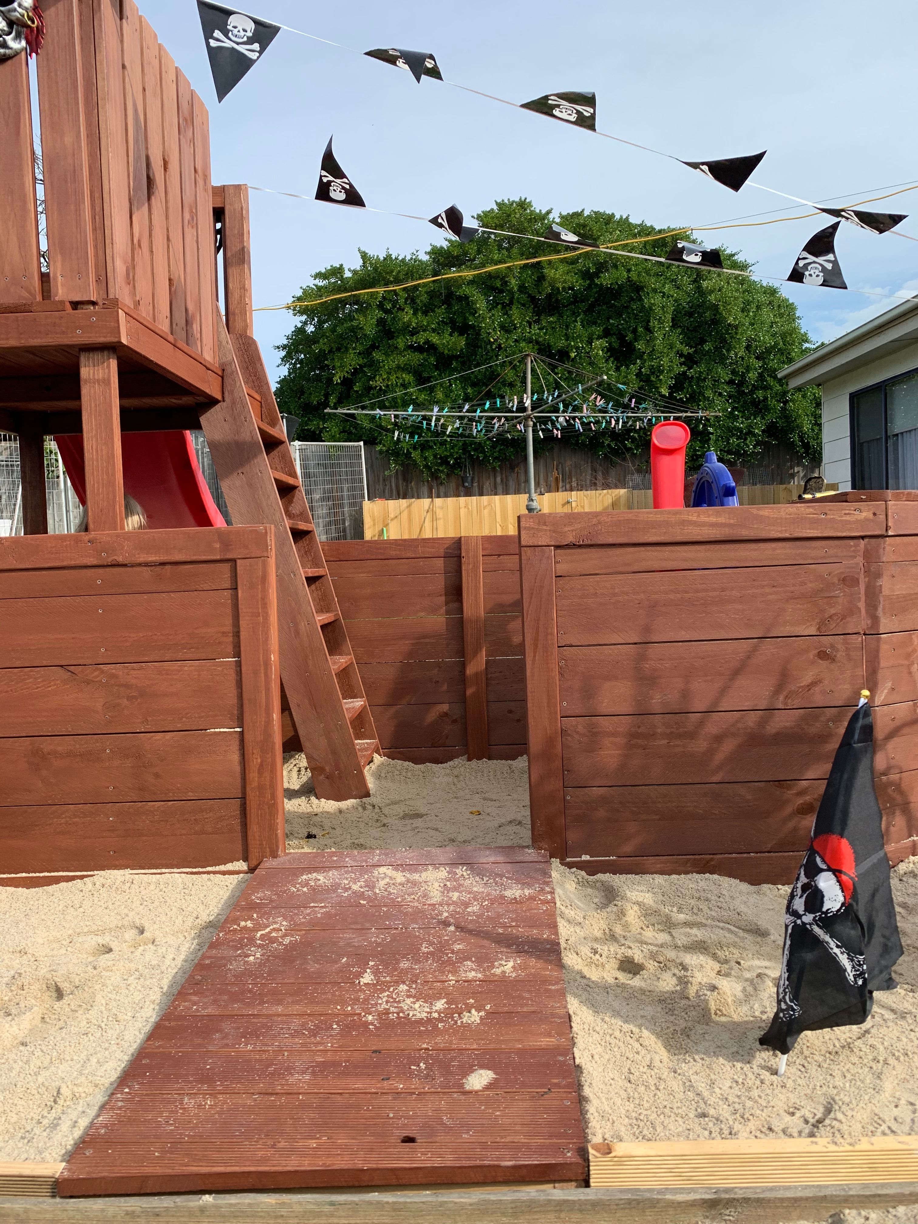 Pirate ship sandpit Bunnings community