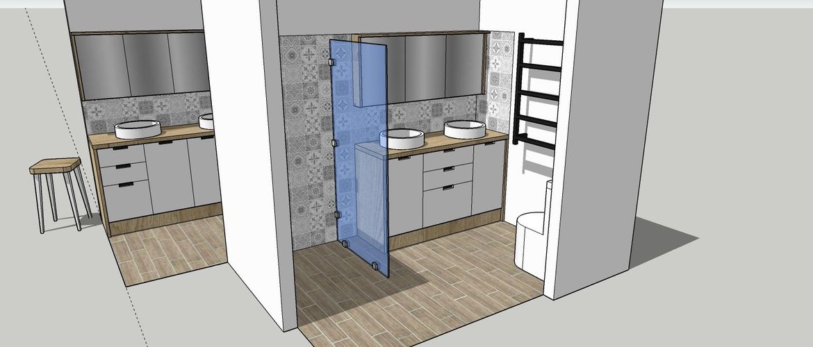 The childrens bathroom.